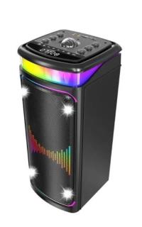 Torima DR-8816 Siyah Çift Mikrofonlu RGB Ledli Taşınabilir Bluetooth Hoparlör Parti Speaker - 3